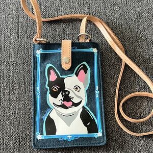 Brighton French Bulldog Print Crossbody Bag